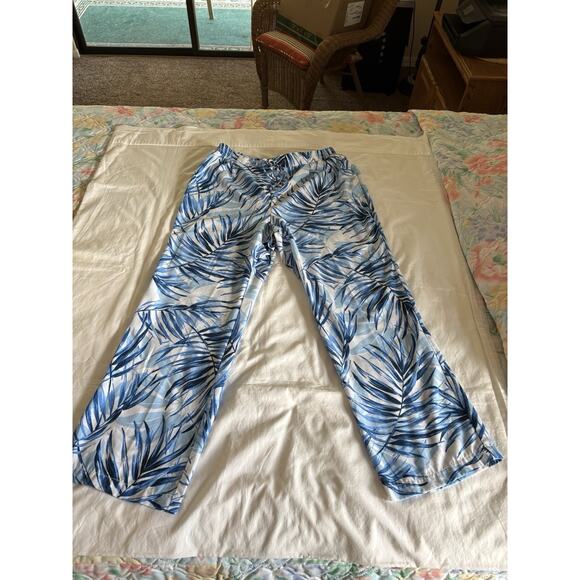 SOHO Apparel LTD Women's Large Wide Leg Pull 0n Summer Pants Elastic Waist Tie - Picture 14 of 15